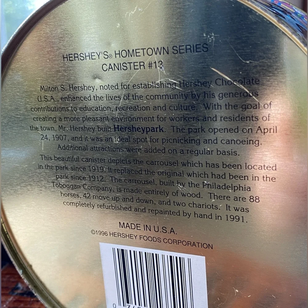 Hershey’s Collectors Hometown Chocolate Tin, No. 13 EUC